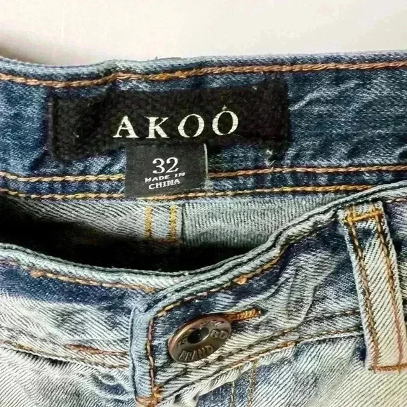 AKOO No Rivals Distressed 100% Cotton Shorts. - Picture 4 of 7